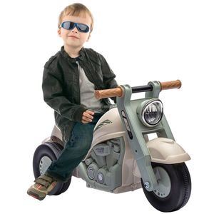 AIYAPLAY Vehicul de alunecare, Design de motocicletă, Muzică și Bule, pentru 2-5 ani, Cream White | Aosom Romania imagine
