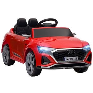 AIYAPLAY Mașinuță Electrică pentru Copii Audi Q8 Etron Sportback cu Baterie 12V Telecomandă Faruri Claxon și Muzică Roșu | Aosom Romania imagine