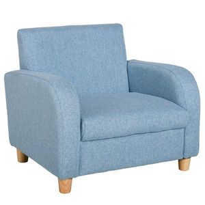 HOMCOM Scaun pentru Camera Copiilor în Material Textil Max. 65 kg 49x45x44cm Albastru | Aosom Romania imagine