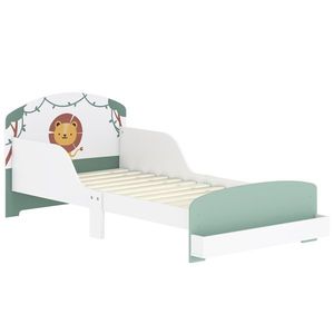 AIYAPLAY Pat pentru Copii cu Spațiu de Depozitare și Design Leu, 3-8 Ani | Aosom Romania imagine