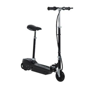 HOMCOM Trotineta Electrica cu Sa pentru Copii Pliabila 120W, Negru | Aosom Romania imagine