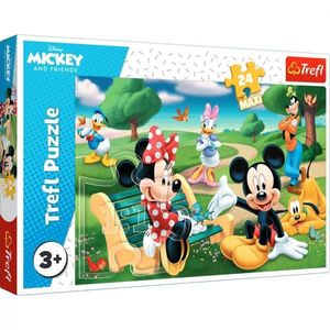 Puzzle 24 piese maxi - Mickey Mouse intre Prieteni | Trefl imagine