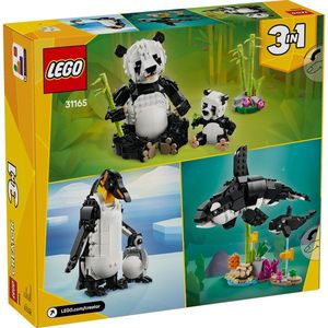 LEGO Creator - Animale salbatice: Familia de ursi panda, 3 in 1 (31165) | LEGO imagine