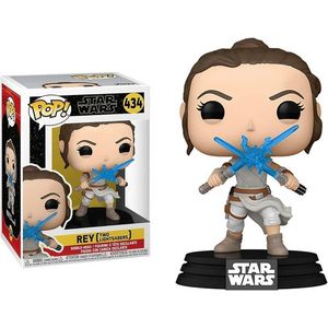 Figurina - Pop! - Star Wars: Rey (Two Lightsabers) - Bobble-Head | Funko imagine