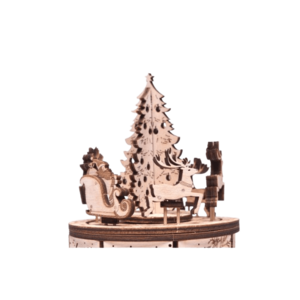 Puzzle mecanic 3D - Caruselul lui Mos Craciun | Wood Trick imagine