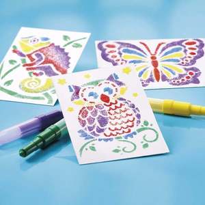 Set creativ - Desenat cu sabloane si carioci spray | Totum imagine