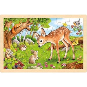 Puzzle din lemn - Prieteni necuvantatori, 24 piese (mai multe modele, pret pe bucata) | Goki imagine