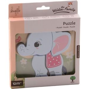 Puzzle din lemn 4 piese - Elefant | Joueco imagine