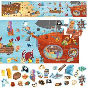 Puzzle - Pirati - Cu peste 200 de stickere ce se pot repozitiona | Headu imagine