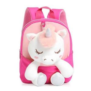 Rucsac Mini Unicorn din Plus, cu Design 3D, Potrivit pentru Copii Mici pentru Gradinita sau Scoala, PINK Smile imagine