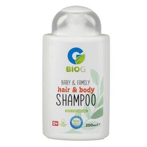 Sampon si gel de dus organic pentru bebelusi Bio G 200 ml cu Ulei de susan, Ulei din germeni de grâu și Extracte de mușețel, rodie și morcov imagine