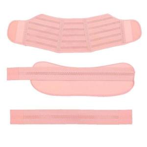 Centura elastica de sustinere sarcina, pentru gravide, reglabila, formata din 3 piese - Roz, L imagine