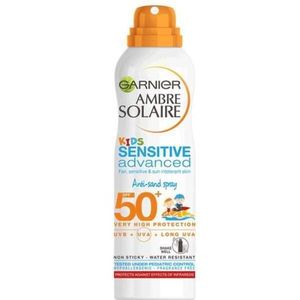 Spray cu protectie solara pentru copii, Garnier Ambre Solaire Kids Sensitive Advanced SPF 50, 200 ml imagine