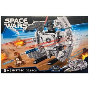 Set de constructie Star Wars 4 in 1 Millennium Falcon, Interceptor, 302+ piese imagine
