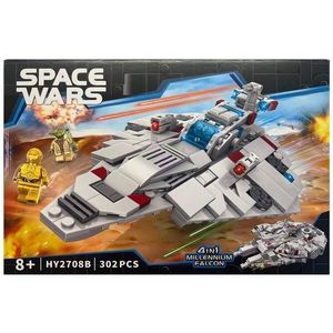 Set de constructie Star Wars 4 in 1 Millennium Falcon, Starfighter, 302 piese imagine