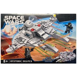 Set de constructie Star Wars 4 in 1 Millennium Falcon, Shuttle, 301+ piese imagine