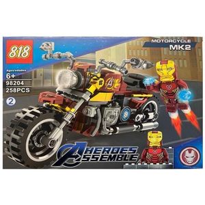 Set de constructie Avengers, Motocicleta lui Iron Man, 258 piese imagine