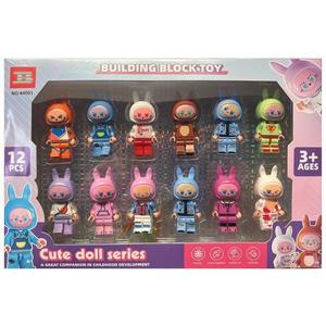 Set 12 figurine Labubu cu accesorii, Multicolor, 6 cm imagine