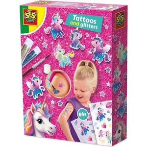 Set tatuaje si sclipici. Unicorni imagine