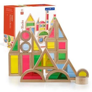 Junior Rainbow Blocks set 40 piese, Guidecraft imagine