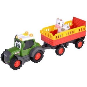 Tractor Simba ABC Fendt Animal Trailer 30 cm cu lumini, sunete, remorca si figurina imagine