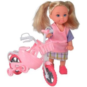 Papusa Simba Evi Love My First Bike 12 cm roz imagine
