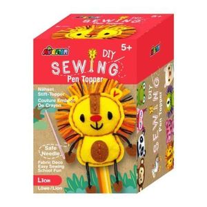 Set de cusut DIY - decoratiune topper pentru creion - Leu imagine