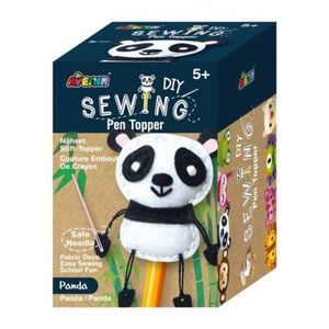 Set de cusut DIY - decoratiune topper pentru creion - Panda imagine