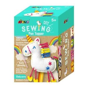Set de cusut DIY - decoratiune topper pentru creion - Unicorn imagine