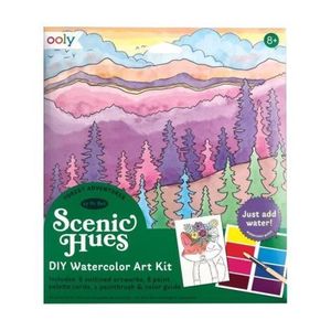 Set artistic cu acuarele DIY - Scenic Hues - Aventura in padure imagine