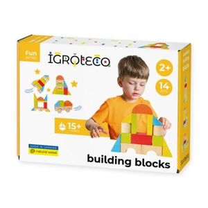 Set blocuri de constructie din lemn - Universal 14 piese imagine