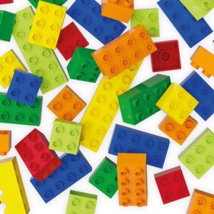 Cuburi de construit colorate pentru copii Hubelino (60 piese) imagine