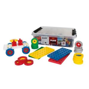 Set constructie educativ Plus-Plus, 200 piese mari, mix, cu roti si placi de baza imagine
