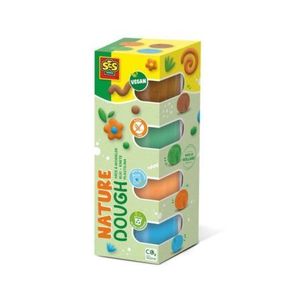 Plastilina colorata vegana pentru copii SES Nature 4 x 90 gr imagine