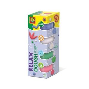 Plastilina colorata vegana pentru copii SES Relax 4 x 90 gr imagine