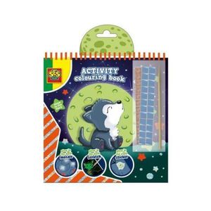 Carte de colorat 3 in 1 pentru copii, cu animale, luminiscenta imagine
