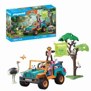 Playmobil - Jucarie de rol Plimbarea animalelor cu vehiculul de teren imagine