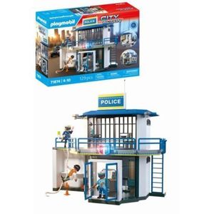 Playmobil - Jucarie de rol Statie de politie cu sala de interogatoriu imagine