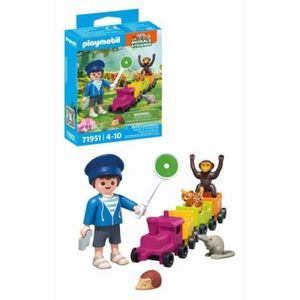 Playmobil - Jucarie de rol Plimbarea animalelor cu locomotiva imagine