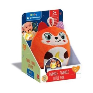 Clementoni - Jucarie vulpe de plus cu lumina de noapte si sunete pentru relaxare si somn linistit imagine