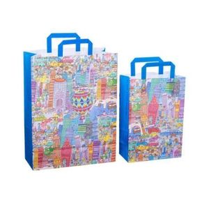 Sacosa cadou copii din hartie cu oras (Large, 90g) imagine