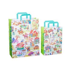 Punga de cadou copii din hartie cu desene (Large, 90g) imagine