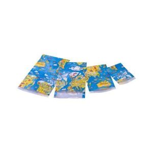 Punga cadou din hartie - Harta Lumii (L-plus - 23 x 33 x 4+6cm) imagine