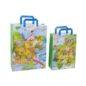 Punga de cadou copii din hartie cu lumea dinozaurilor (Large, 90g) imagine