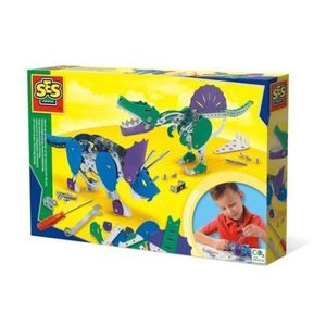 Set de jucarie pentru copii de construit dinozauri din metal imagine