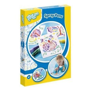 Set creativ de desenat cu sabloane si carioci spray imagine