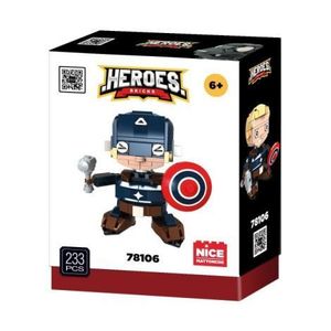 Set constructie Soldat albastru , supererou cu scut, 226 piese imagine