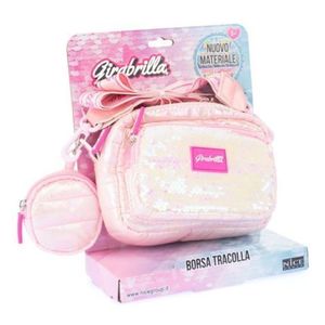 Geanta clutch si portofel monede Girabrilla - matlasata, cu paiete reversibile imagine