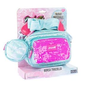 Geanta clutch si portofel monede Girabrilla - matlasata, cu paiete reversibile imagine