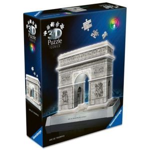 Ravensburger - Puzzle 3D iconic Arcul de Triumf cu LED 216 piese model de colectie in miniatura imagine